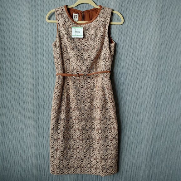 NWT - Anne Klein Crocheted Sleeveless Dress - Picture 1 of 7